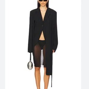 Ottolinger Open Back Blazer Black Draped jacket FWRD Revolve NEW $1695 36 6